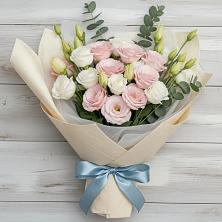 Букет шампанское в Воздвиженской Букет цветов из:  Лизиантусы в Воздвиженской