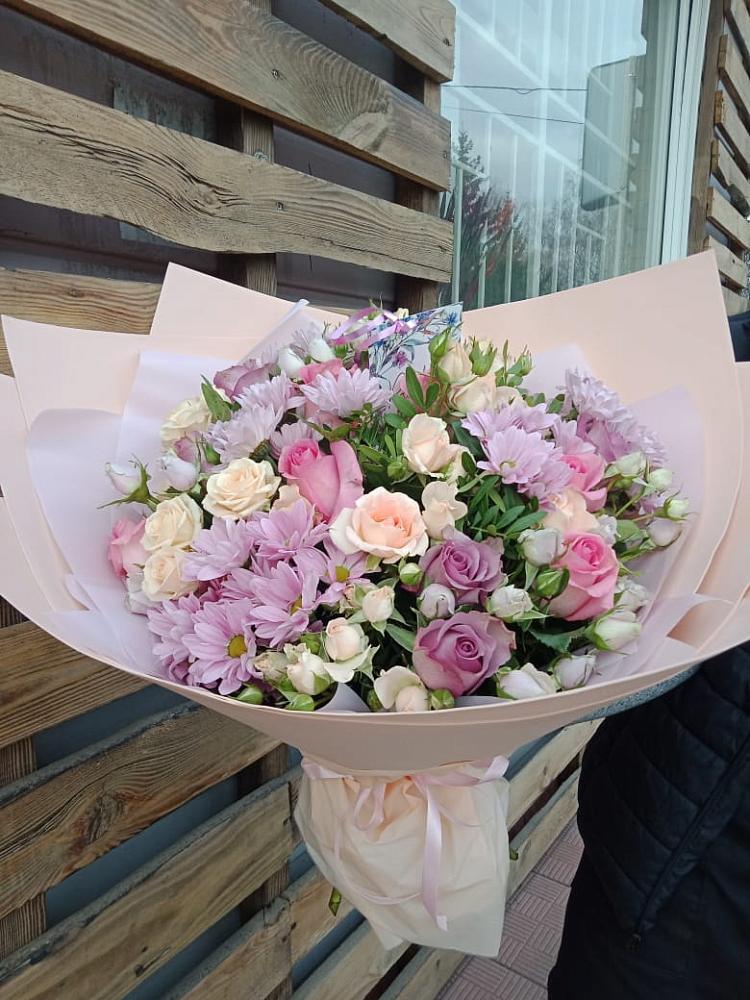 Букет цветов из: Розы и Хризантемы в Воздвиженской