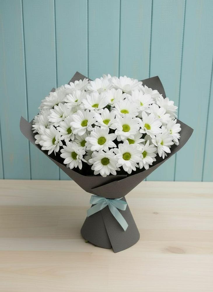 Букет белые хризантемы в Воздвиженской Букет цветов из: Хризантемы в Воздвиженской