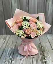 Букет цветов из:  Гвоздики, Розы и Хризантемы #REPLACE_PRED# Воздвиженской