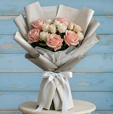Букет Нежное облако в Воздвиженской Букет цветов из:  Розы в Воздвиженской