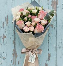 Букет нежный и розовый в Воздвиженской Букет цветов из:  Розы в Воздвиженской