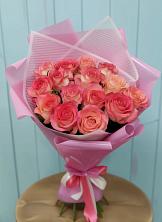 15 Розовых роз Равель в Воздвиженской Букет 15 Розовых роз Равель в Воздвиженской