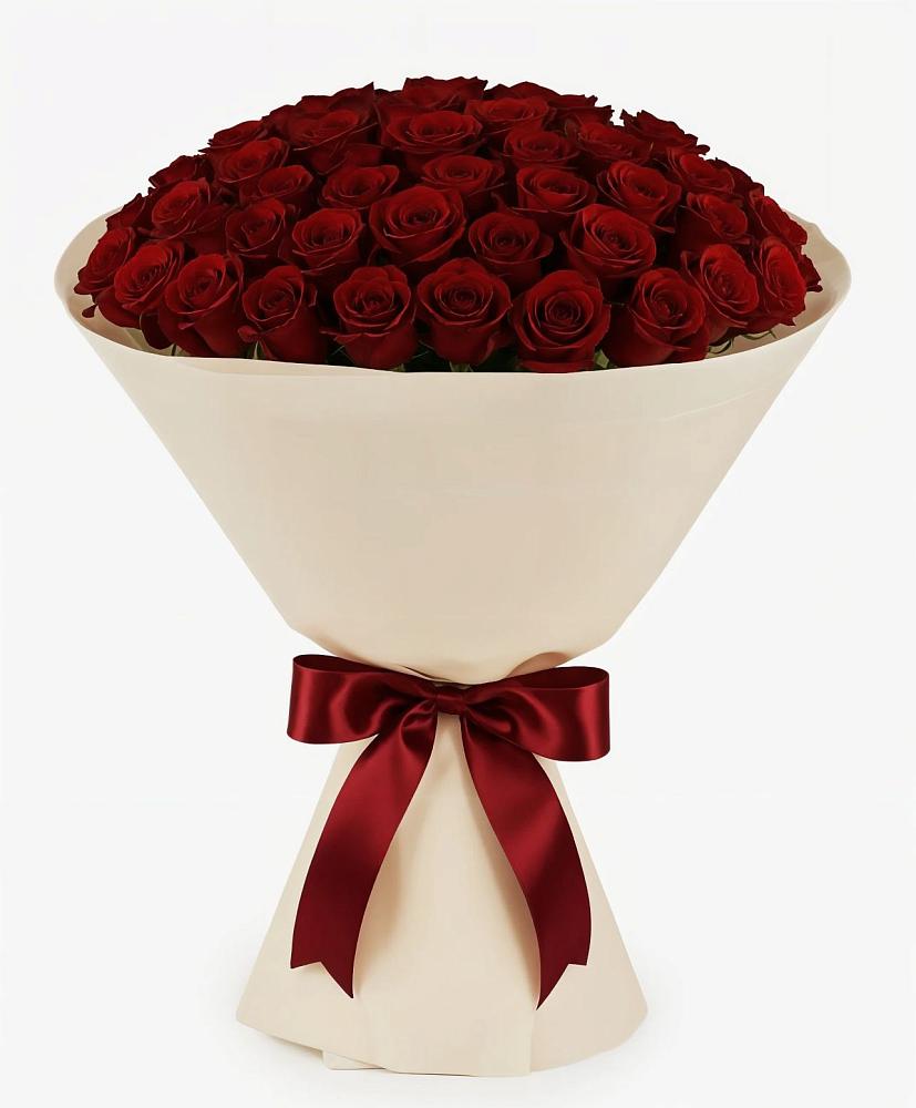 Букет 101 Бордовая роза Блэк Бакарра в Воздвиженской